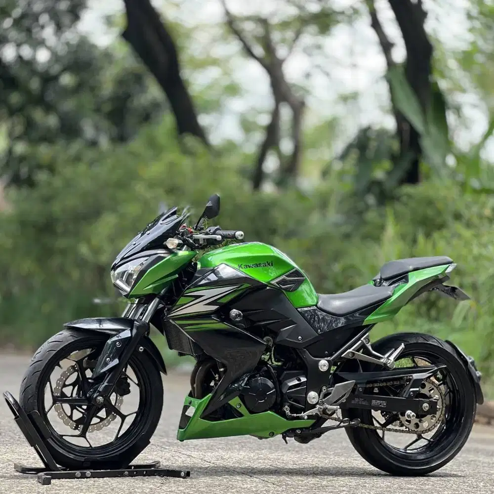 KAWASAKI Z250 FI HIJAU 2014 KM 14K PAJAK ON SIAP NGEBUT