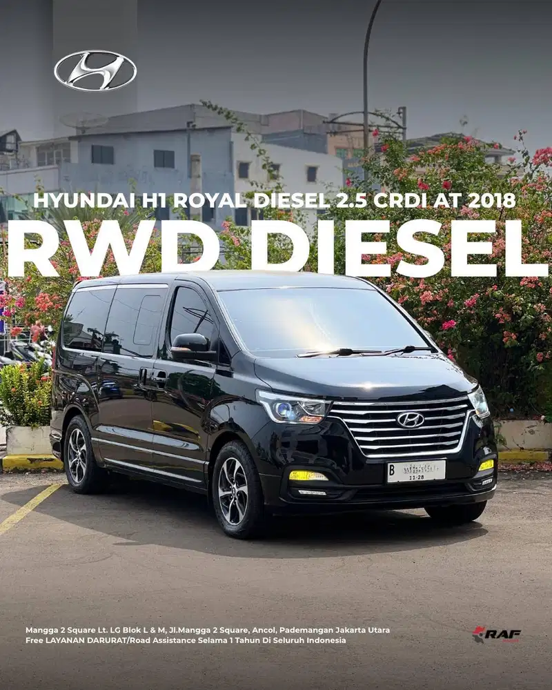 HYUNDAI H1 2.5 CRDi DIESEL ROYALE AT FACELIFT 2018 HITAM MATIC SOLAR