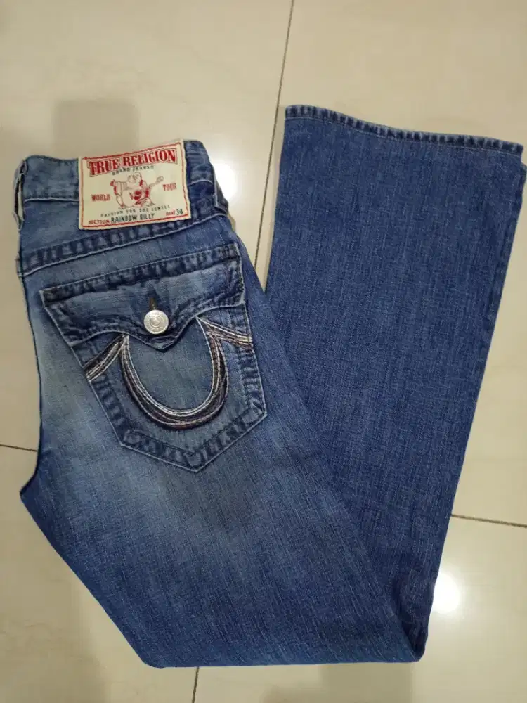 Celana jeans TRUE RELIGION section RAINBOW BILLY size 30