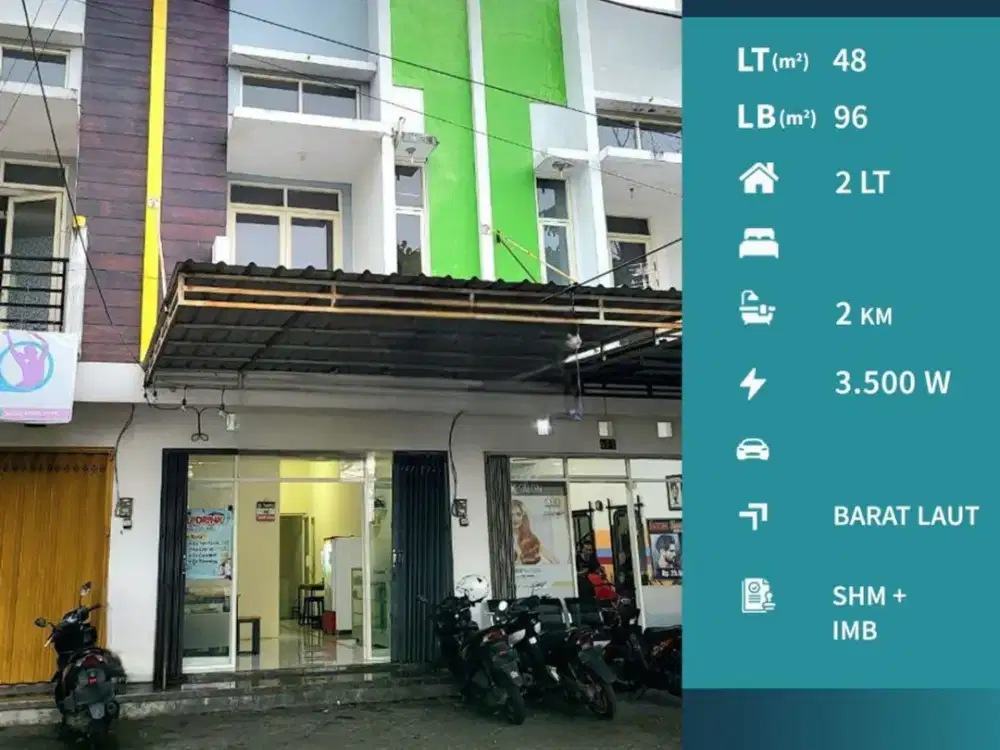 Dijual/Disewakan Ruko di Pandanwangi Utama, Sulfat Blimbing Malang