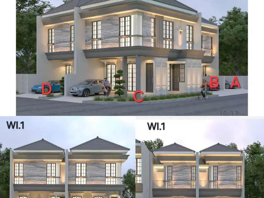 Dijual rumah new Gress 4 unit di taman pondok indah wiyung