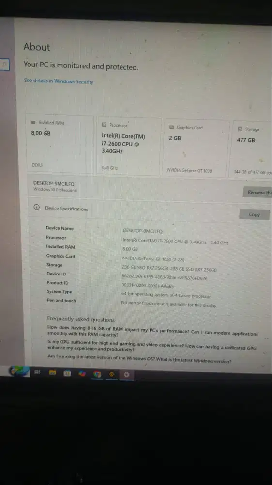 DIJUAL BU... 1 set komputer merek Intel core i7 lengkap dengan salon