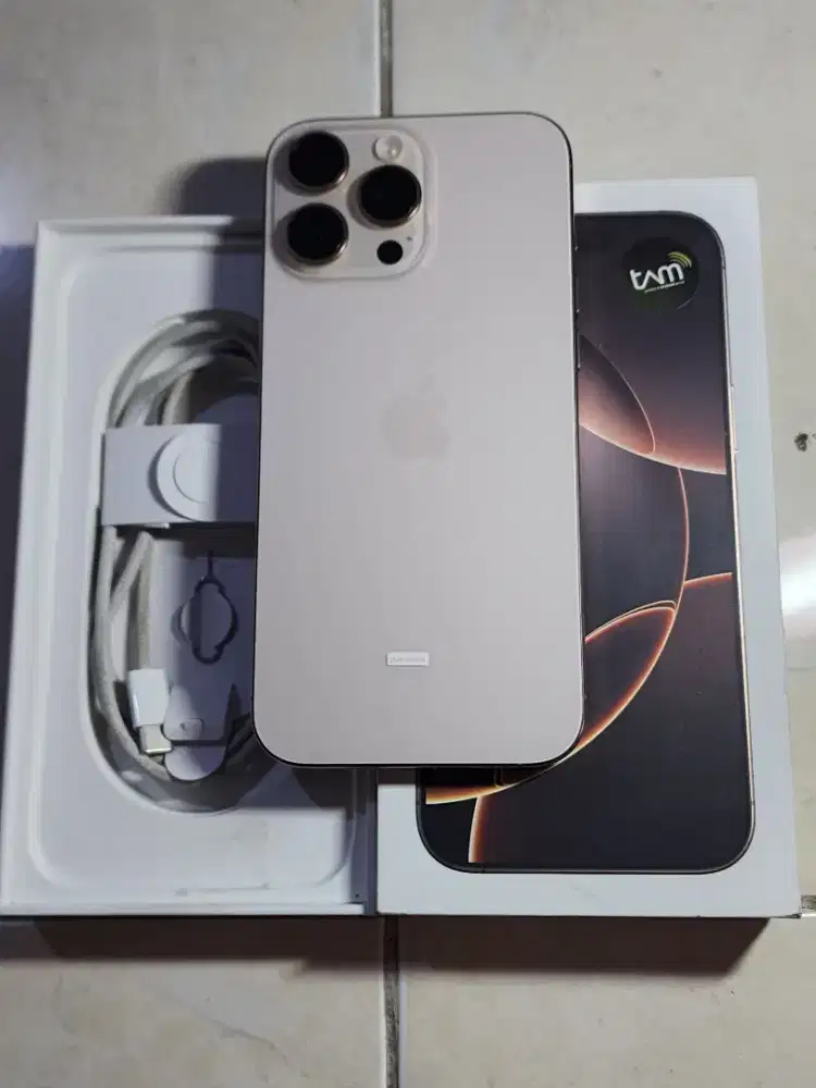 I Phone 16 Pro Max 256Gb IBOX, warna Dessert,99,9% Sempurna (BH: 100%)