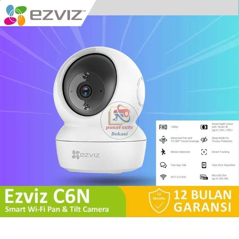 paket cctv ezviz  c6n + memory 64gb sudah berikut pemasangan
