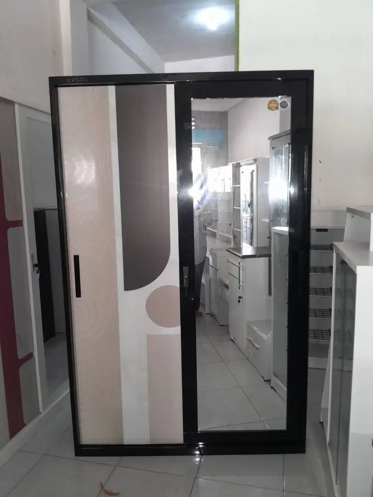 PROMO SALE LEMARI PAKAIAN BESI 2 PINTU SLIDING GRATIS ANTAR