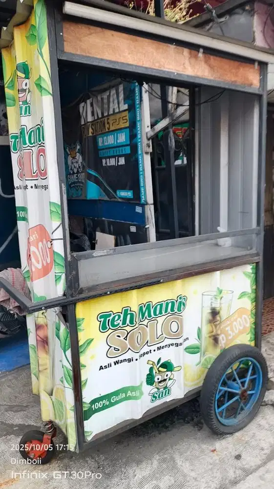 Jual cepat gerobak teh solo komplit