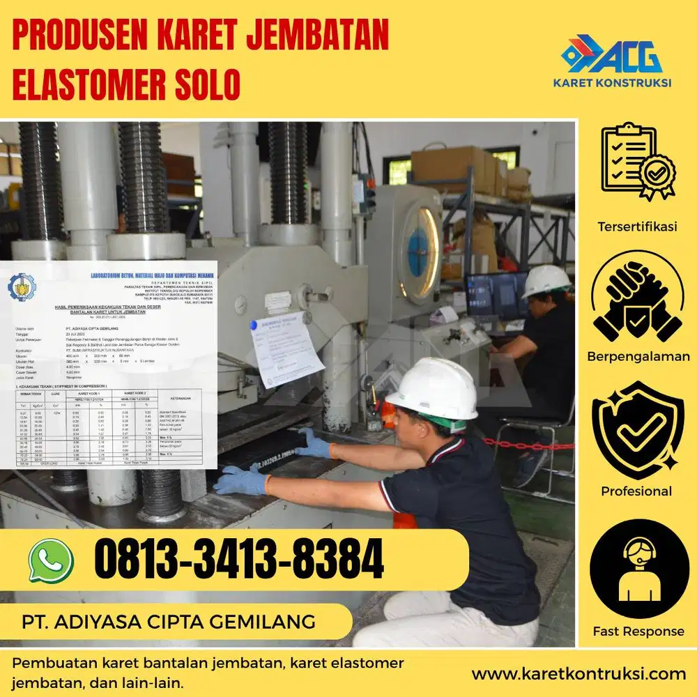 Produsen karet jembatan elastomer solo