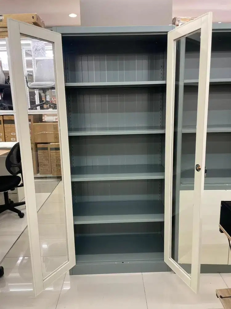 Lemari Metal Simon File Kabinet Full Glass