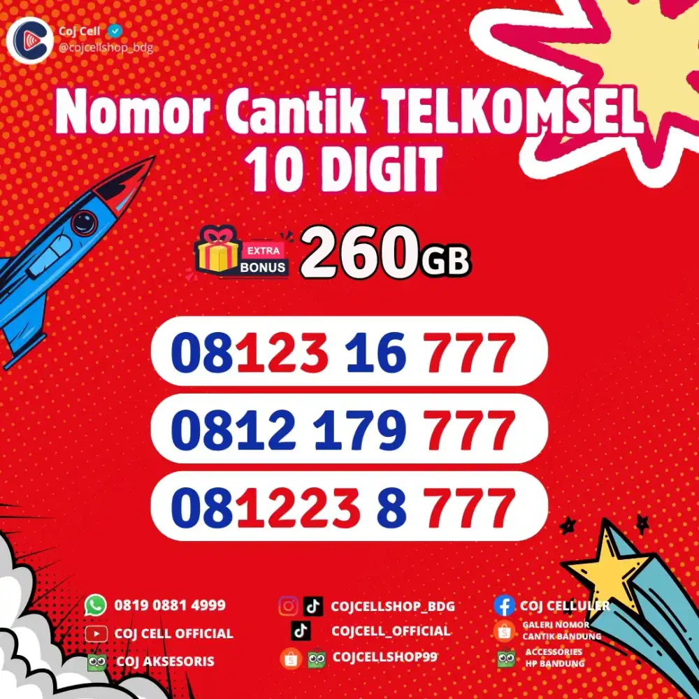 Nomor cantik Telkomsel 10 digit
