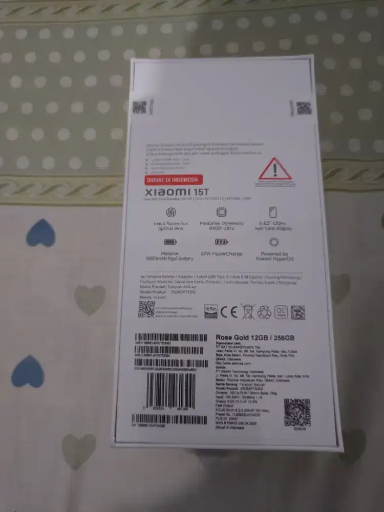 Handphone Xiaomi 15T Rose Gold New Segel (Nego Pertamax)