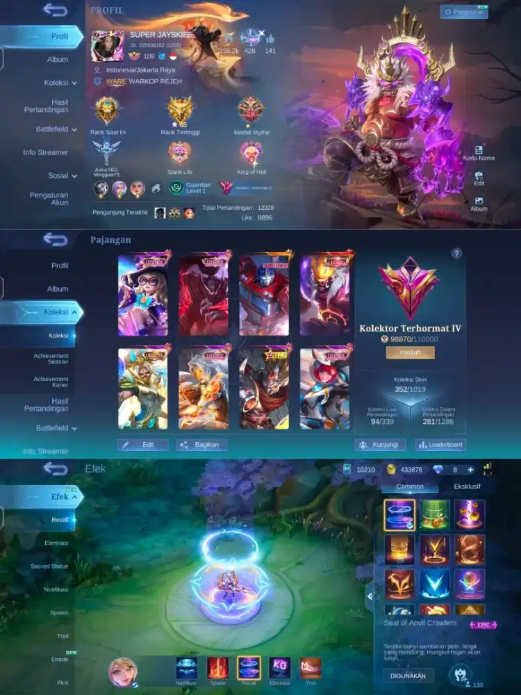 Jual akun ML murah Spek idaman Jual Cepat
