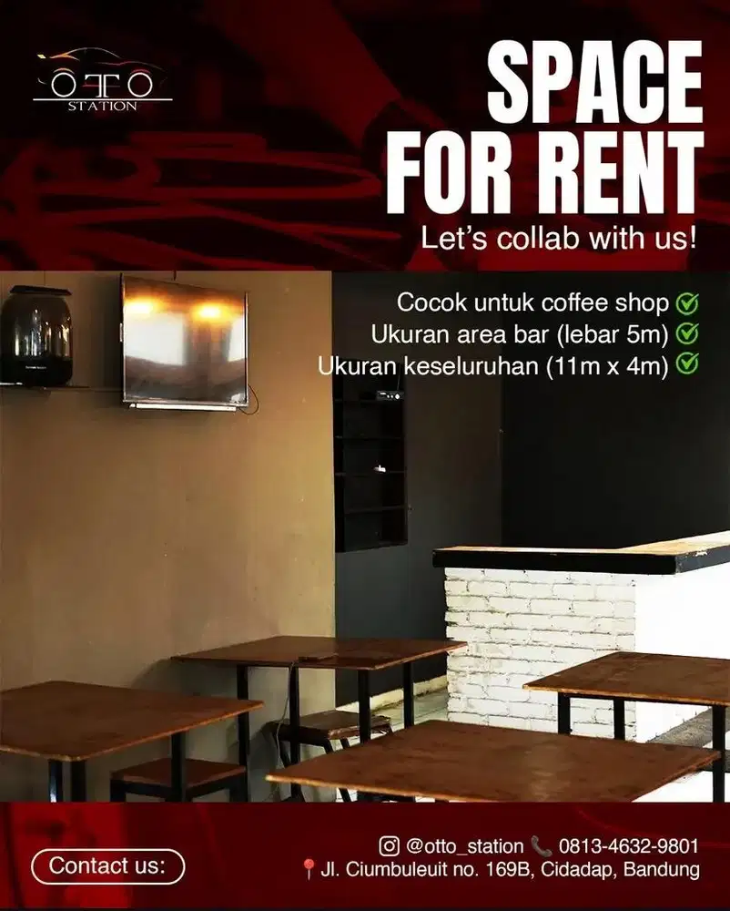 Disewakan ruangan cocok untuk F&B dan sejenisnya