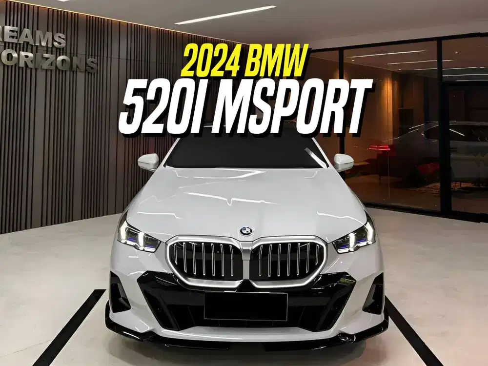 BMW 520i M Sport G60 2024 New Model White on Red Putih 520 i MSport