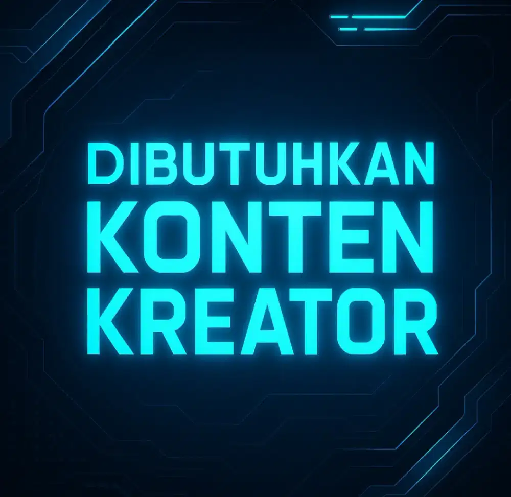 Dibutuhkan konten kreator kerja di rumah masing masing