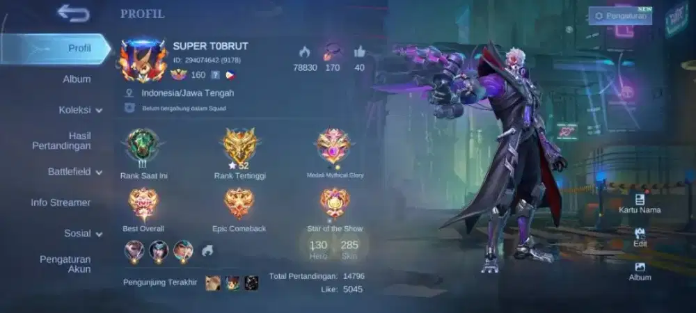 JUAL akun ML murah