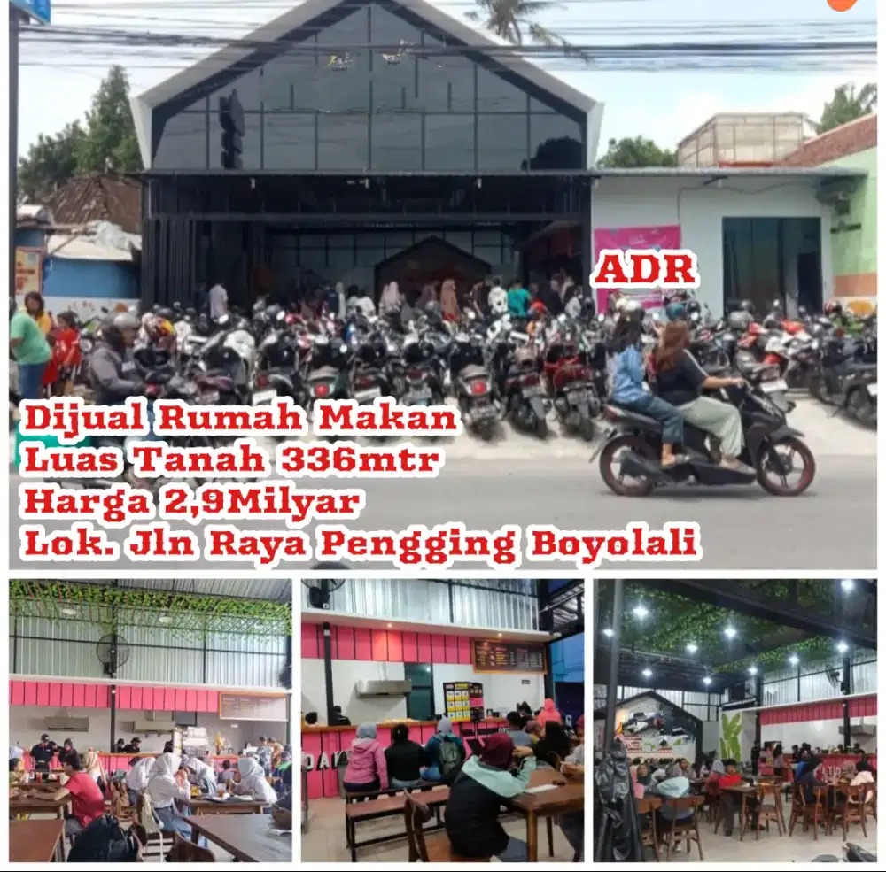 Dijual Rumah Makan Pengging Boyolali