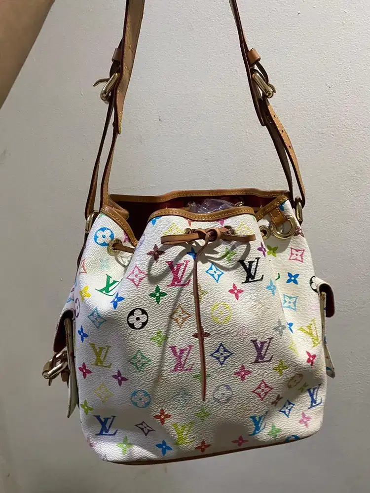 Tas louis vuitton bucket multicolour good quality sale net price