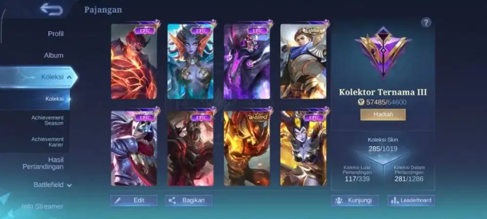 Jual akun ML murah