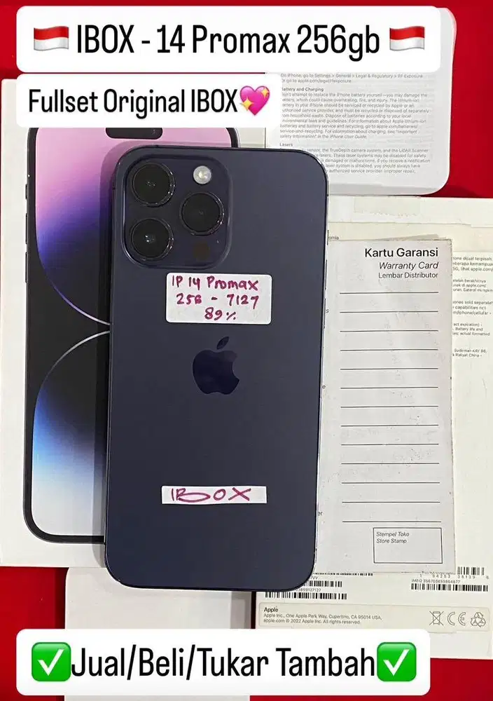 Iphone 14 Promax 256 Deep Purple IBOX bisa Cicilan dan Tukar Tambah