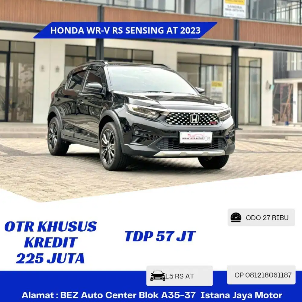 LOW KM Honda WR-V 1.5 RS Sensing AT 2023 Hitam
