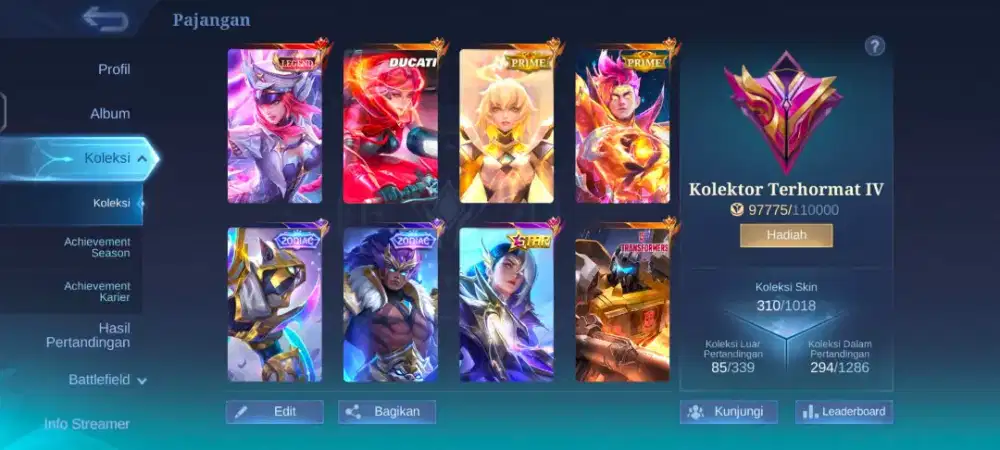 Jual akun ML murah