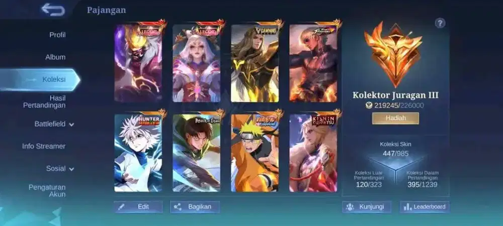 Jual akun ML murah