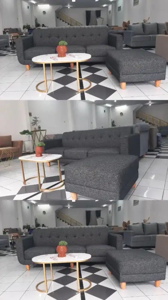 Sofa platinum 3seater + puff