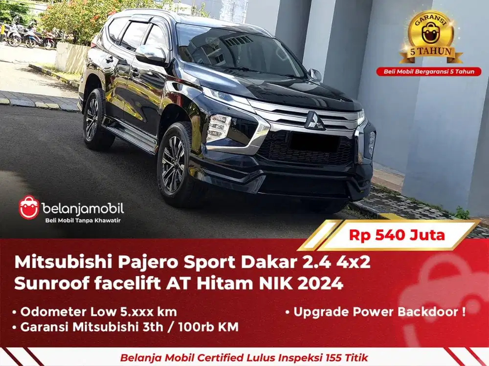 [ GARANSI 5TH ] Mitsubishi Pajero Sport Dakar 2.4 AT Hitam 2024/2025