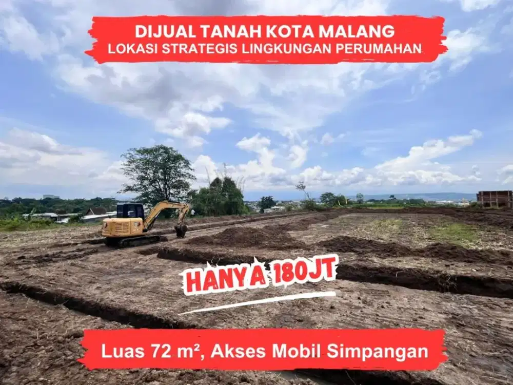 Tanah Kawasan Strategis 72m² Malang: Waktunya Wujudkan Hunian atau Bisnis Kost Anda!