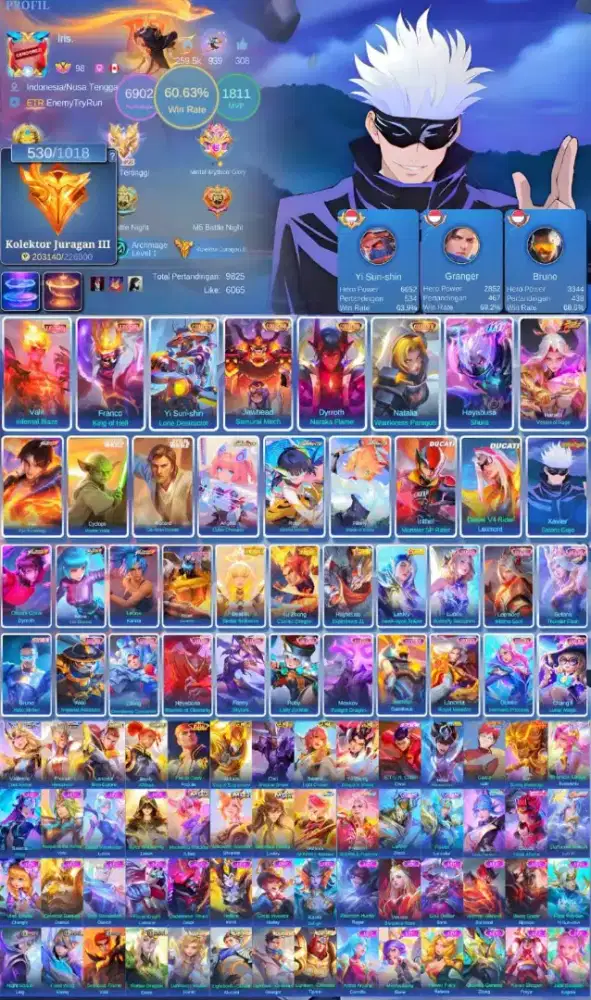 Jual akun ML murah Spek idaman