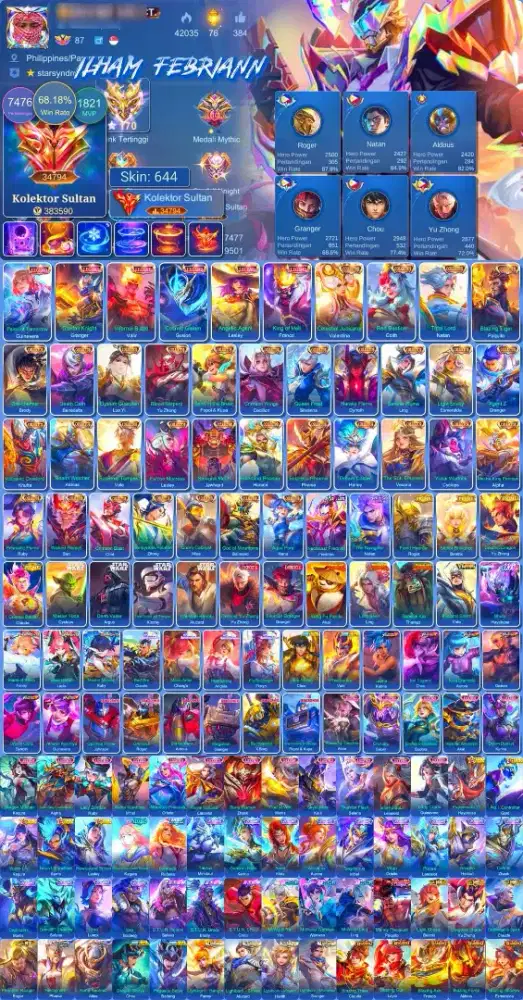 Jual akun ML murah Spek idaman