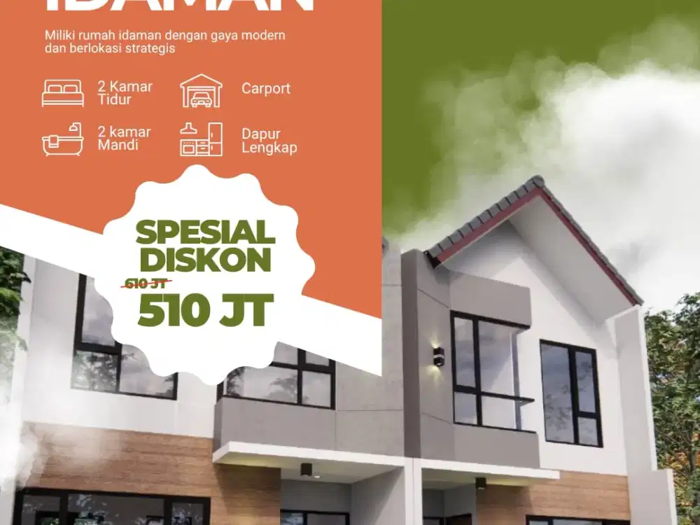 Jual Rumah Modern Bonus Gratis Biaya SHM KPR SAYAP CIPAGERAN CIMAHI