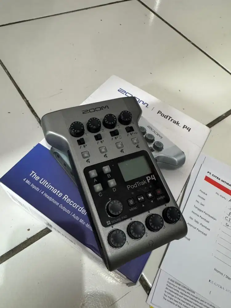 Dijual Zoom PodTrak P4 - Kondisi 99% Like New!