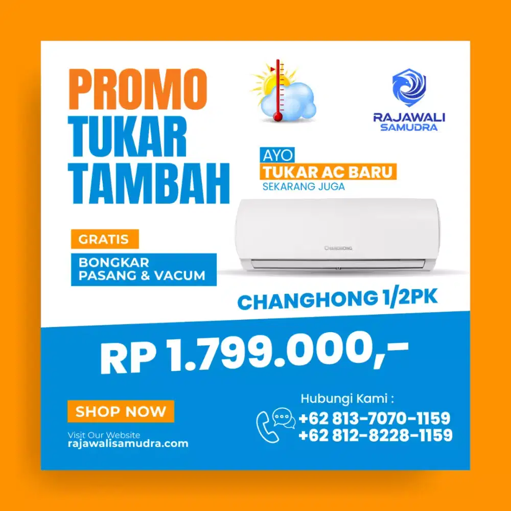 Ac changhong 1/2 pk promo tukar tmbah