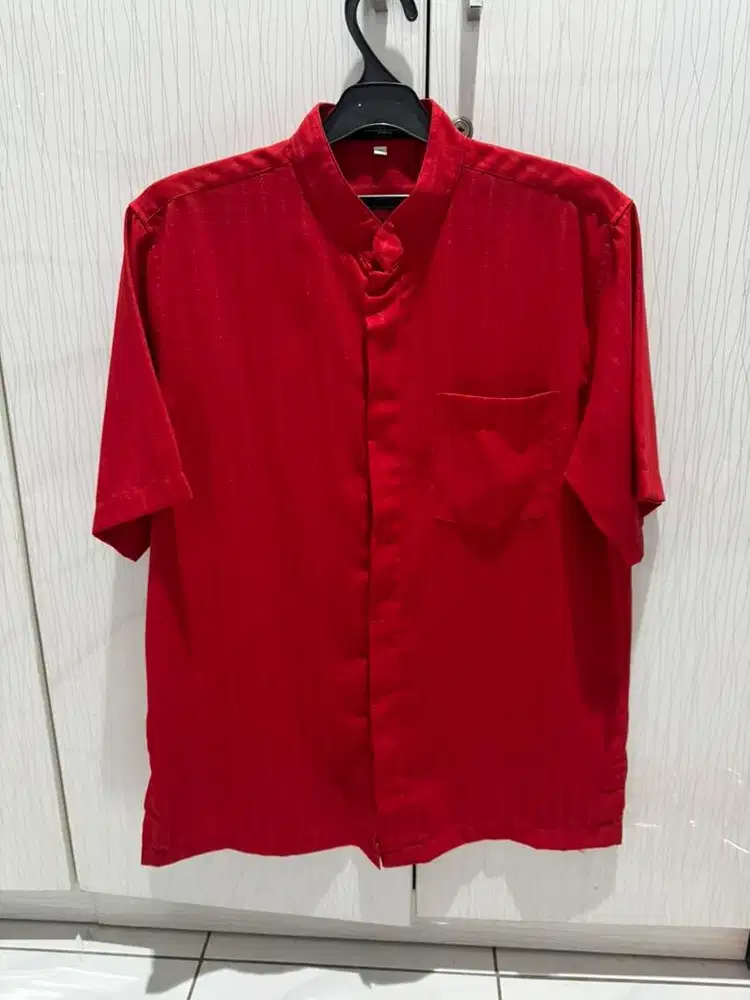 Kemeja Lengan Pendek Edisi Imlek Chinese New Year Size M