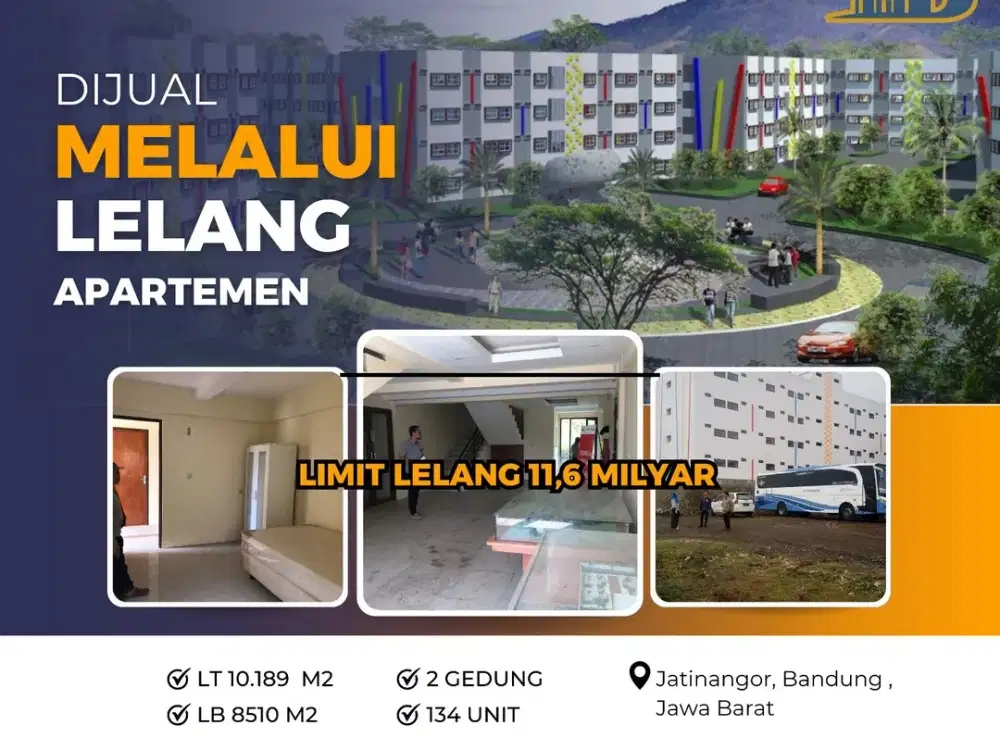 Lelang ! Apartemen 115 KT di Jatinangor dekat ITB dan UNPAD Jatinangor