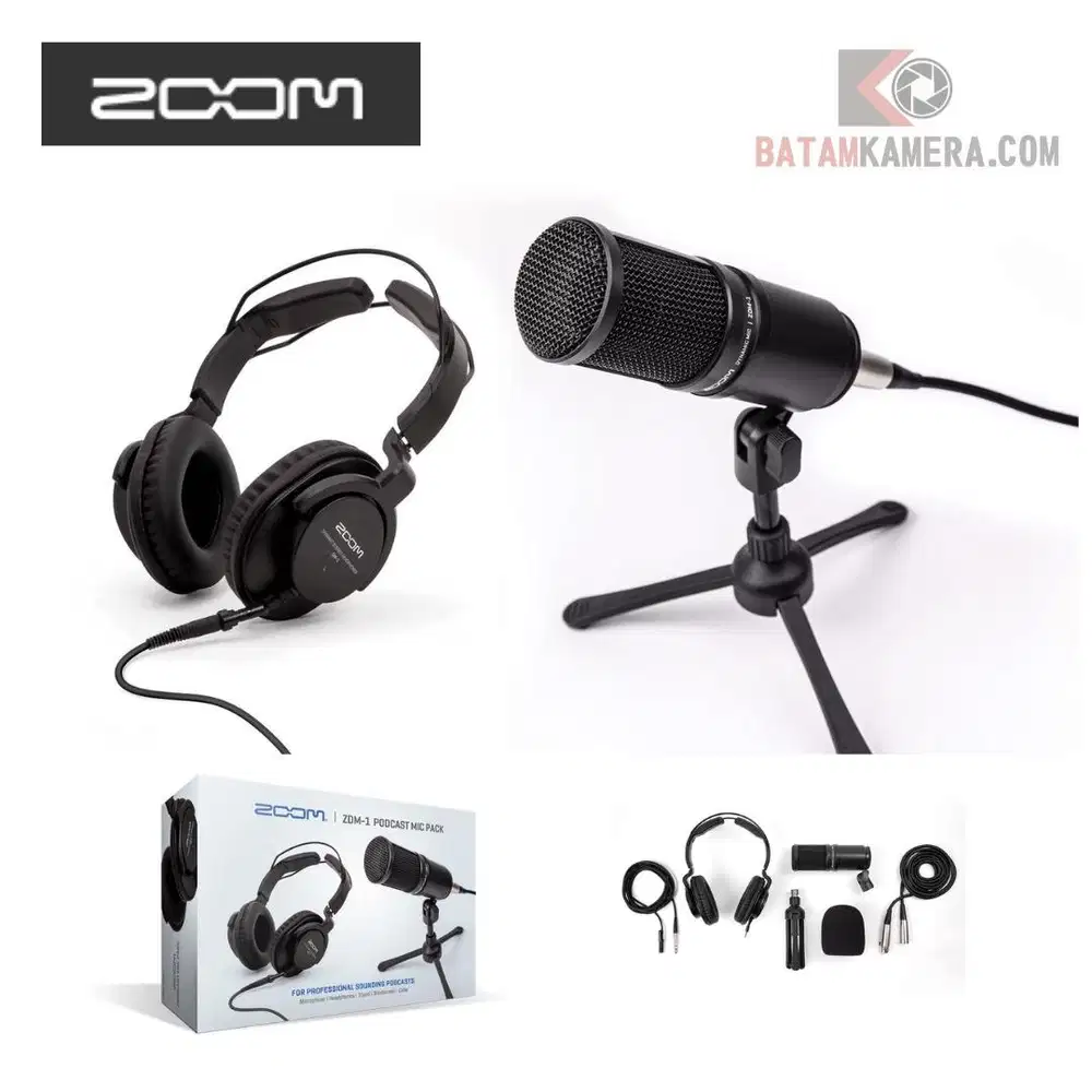 Zoom ZDM-1 Podcast Mic Pack with Headphones