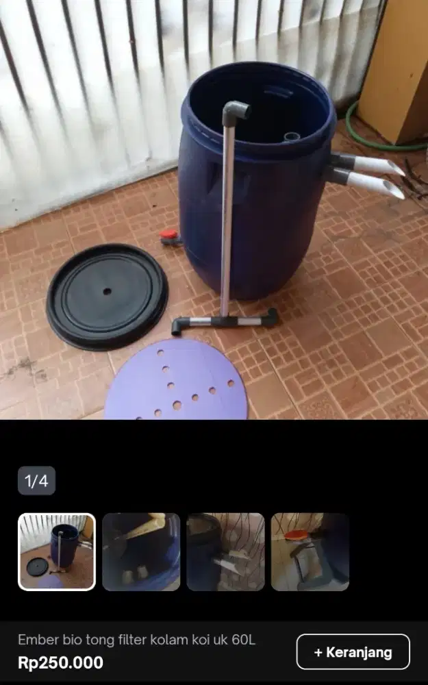 Bak filter kolam ikan besar bagus