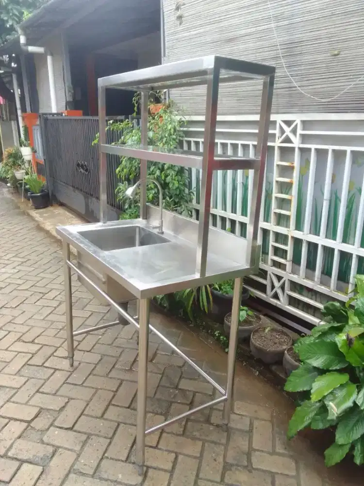 Single sink sayap kanan+upershlef