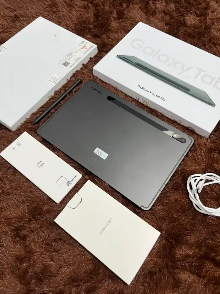 Samsung Tab S8 5G 8/128GB SEIN Like New Fullset Original - Graphite