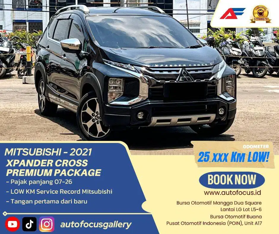 Mitsubishi Xpander Cross Premium Package 1.5 AT 2021 Hitam Metalik low