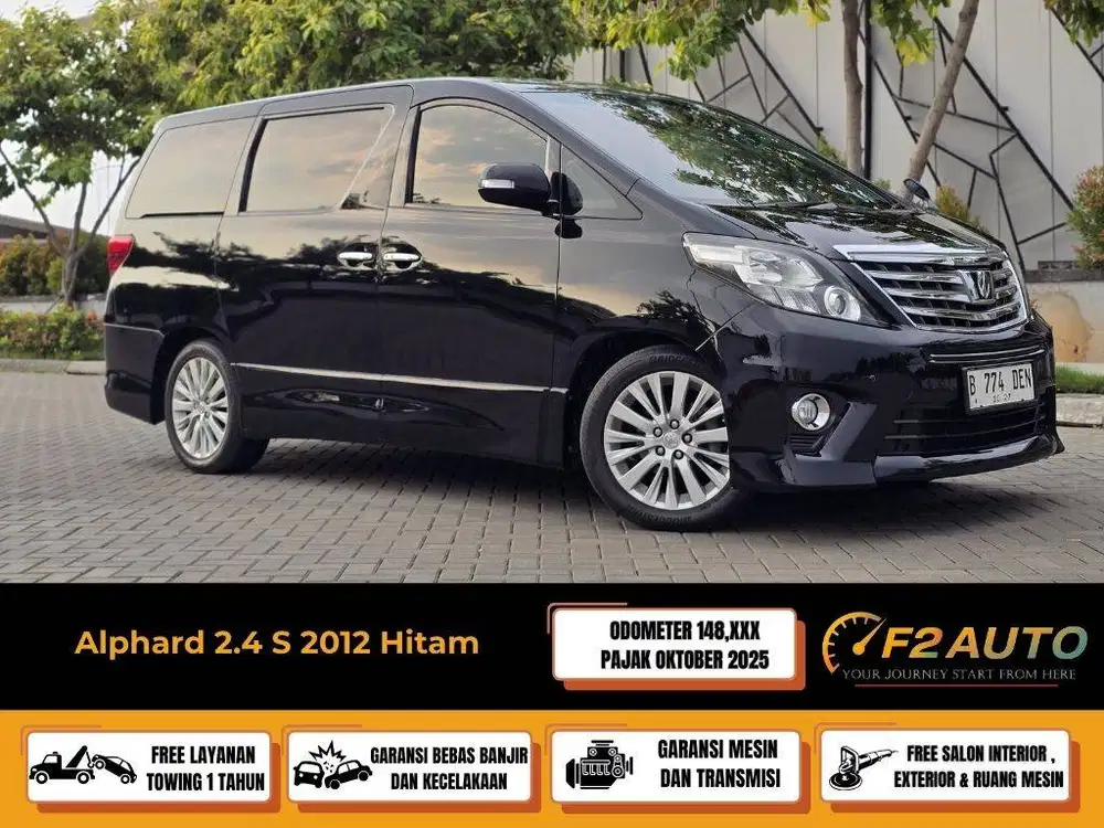 (PROMO TDP 10 JUTA) ALPHARD S 2.4 AT 2012 HITAM