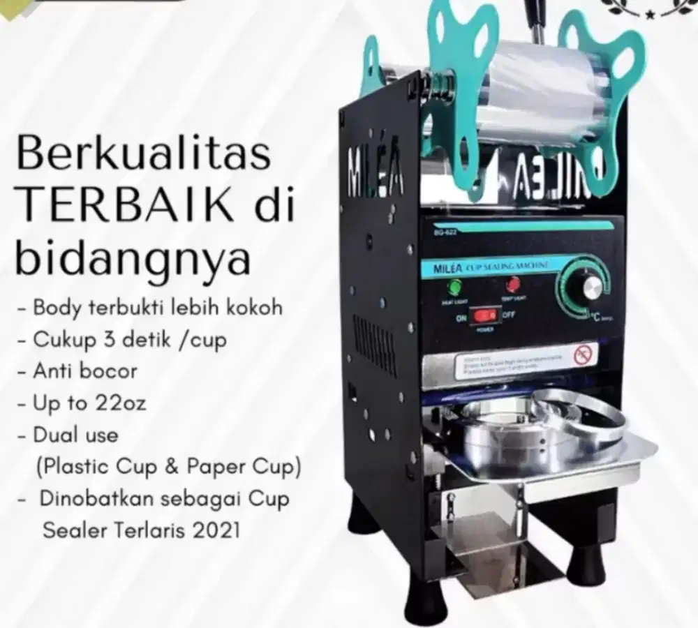 Milea Mesin Cup Sealer  Manual Press Cup Gelas Plastik Up to 22oz