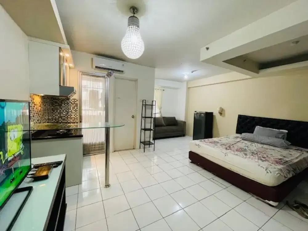 Apartemen Kalibata City Tower Gaharu Studio Besar Full Furnished ada Water Heater