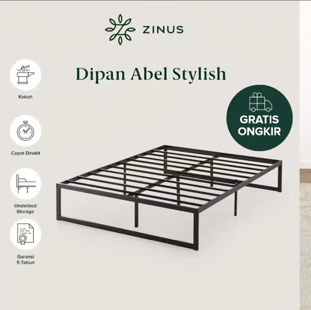 Dipan Kasur Besi 180x200cm - Bekas Pemakaian 4 Bulan, Mulus!