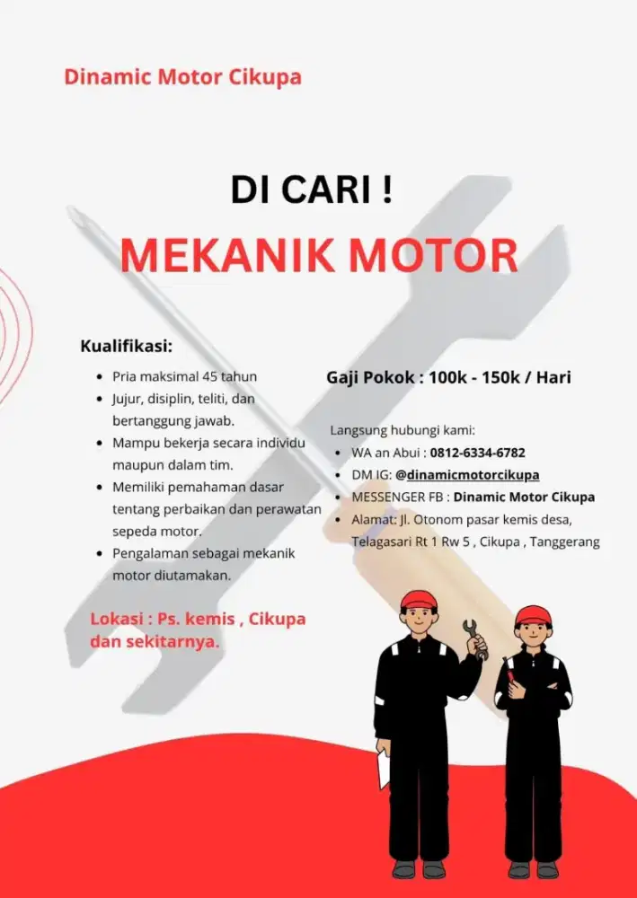 MEKANIK BENGKEL MOTOR