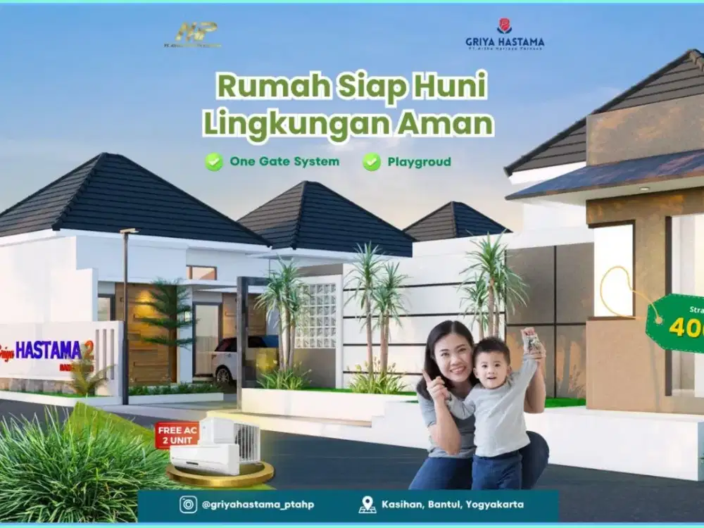 Rumah Siap Huni Bantul Free AC Keamanan 24 Jam di Bangunjiwo
