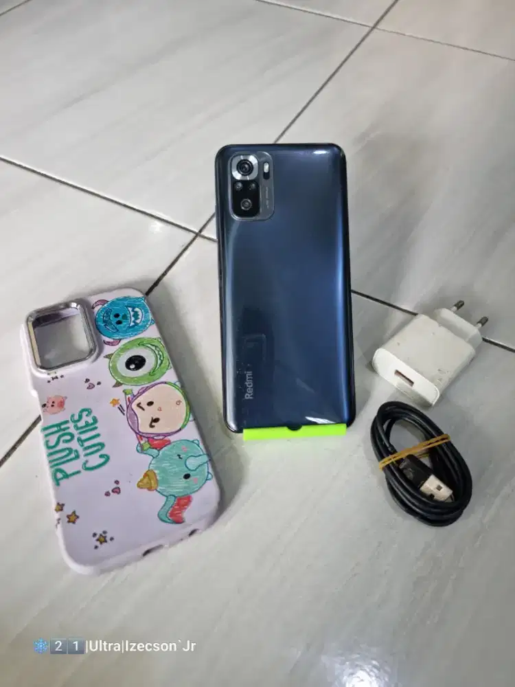 Redmi Note 10s 6/64 HP Charger 10Watt, 90% Mulus, (-) Retak Layar