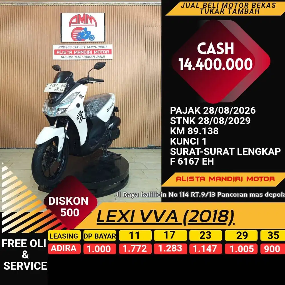 LEXY VVA 2018 MOTOR MATIC BISA DI KREDIT DP ANGSURAN MURAH