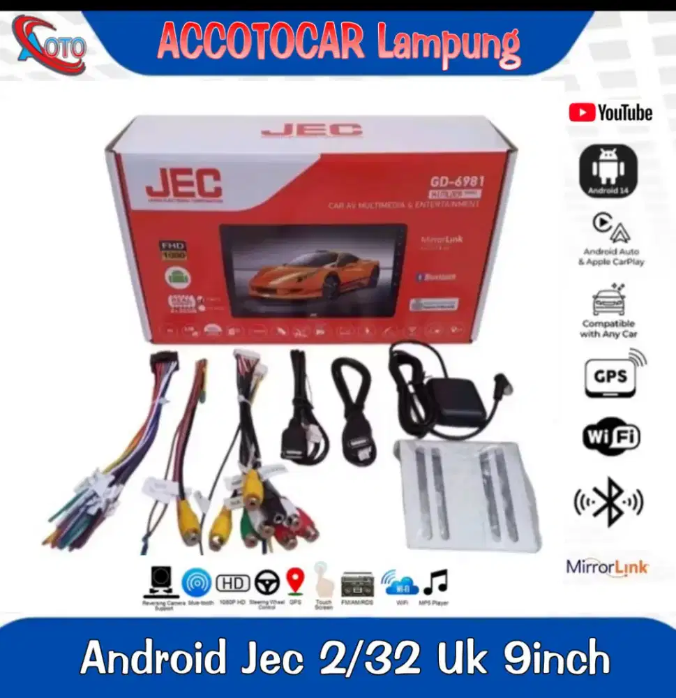 Android jec ram 2/32 ukuran 9inch